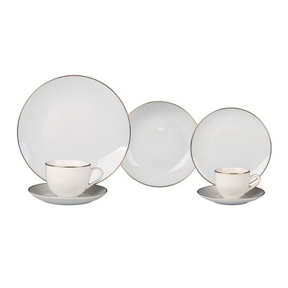 Aparelho de jantar em porcelana Legacy Gold 42 peças