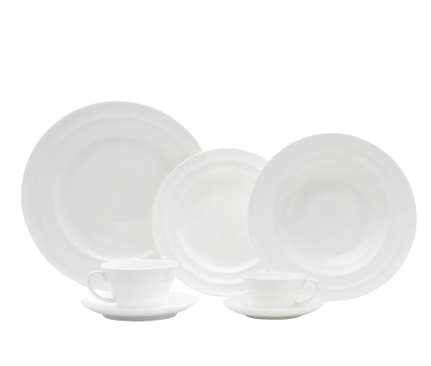 Aparelho de Jantar 42Pçs Bambu Branco