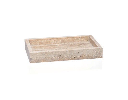 Bandeja Decorativa Pedra Bege 30X20X3Cm
