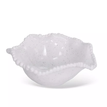 BOWL EM MELAMINA COM BORDA EM RELEVO BRANCO