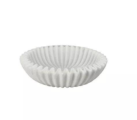 Centro de Mesa em Curvas em resina Branco