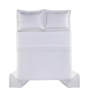 Colcha com Porta Travesseiros Queen 100% Algodão Fratelli Branco