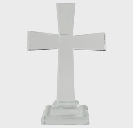 Cruz Decorativa em Cristal