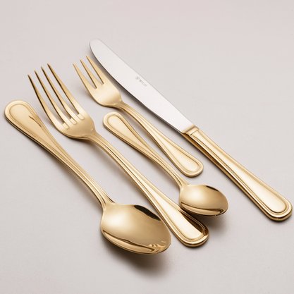 Faqueiro 30 Peças Aço Inox Avalon Dourado