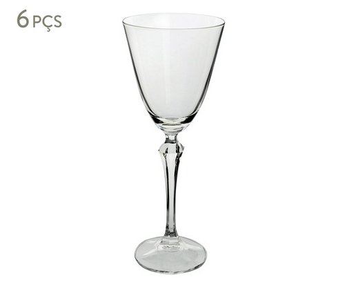 Jg 6 Tacas para Vinho Tinto Elizabetch Cristal Ecologico 250ml