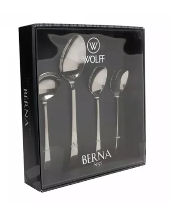 Jg de 4 Peças P/Servir Berna Aço Inox Wolff