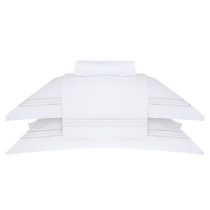 Jg de Cama King Trento Branco Perola