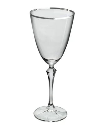 Jg de Taças Para Aguá Elizabeth Decorativa Gold 350Ml