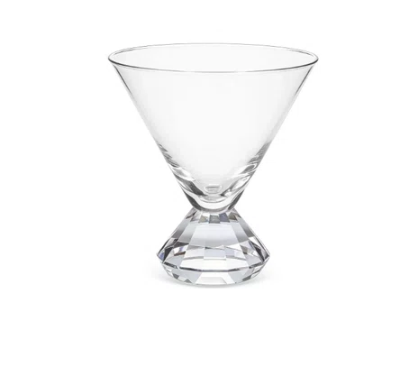 Jogo 6 de Copos em Vidro Base Diamantada Transparente 290ML