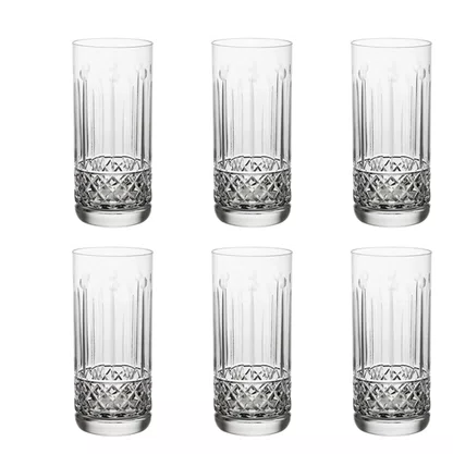 Jogo de 6 Copos em Cristal Strauss Long Drink - 395 ml - Pérola