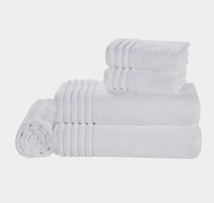 Jogo de Banho e Rosto Felpudo 5 Pçs Imperiale Branco