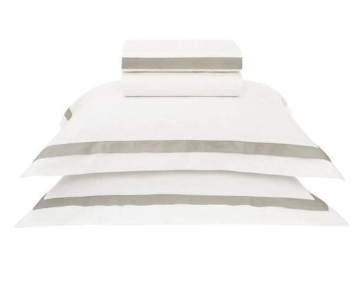 Jogo de Cama Casal Trussardi Vercelli Branco/ Marmo