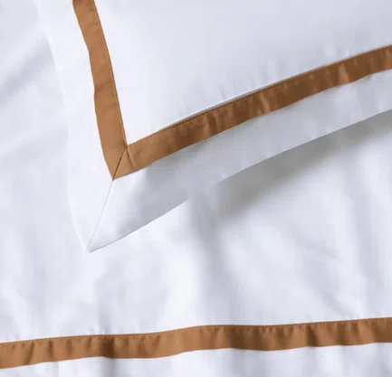 Jogo de Cama King 300 Fios Algodão Egípcio Vercelli Branco/Vecchio