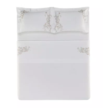 Jogo de cama Queen 300 fios Cetim Anicia