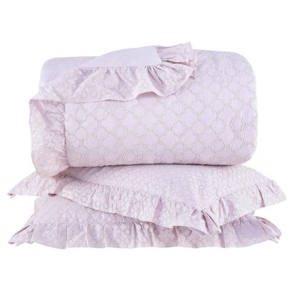 Kit 3 Pçs Sienna 314X262Cm Rosa Almond Buddemeyer Luxus