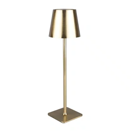 Luminária de Mesa Led 3 Tons Usb Elegance 9,5x9,5x38cm Dourada Metal