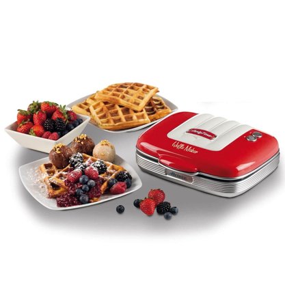 Máquina de Waffle Ariete Retrô Party Time Vermelha 700W 220V