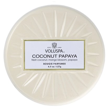 Mini Vela Lata 25H Coconut Papaya Voluspa