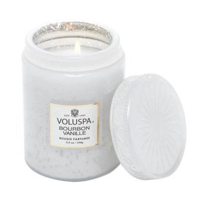 Mini Vela Pote Vidro 50H Bourbon Vanille