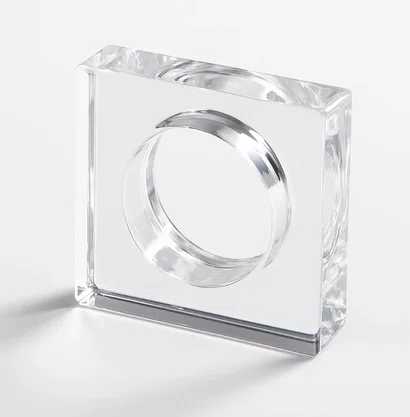 Porta Guardanapo Auguri Casa Acrilico Transparente Quadrado