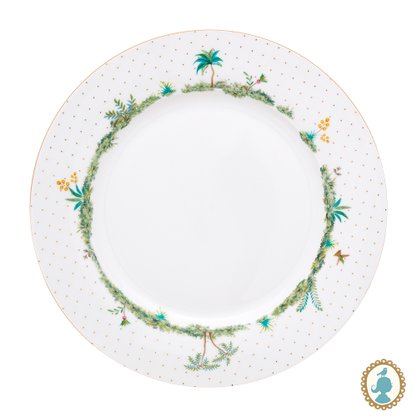 Prato de Jantar Dots Branco Jolie