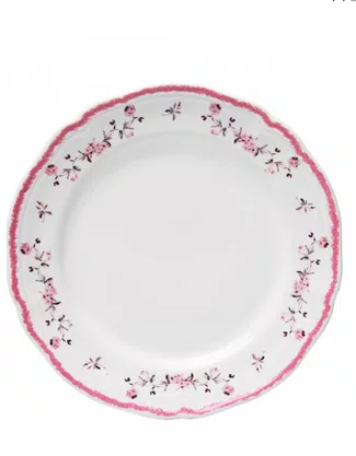 Prato Sobremesa Florescer 19,5cm Rosa Cerâmica - Wolff