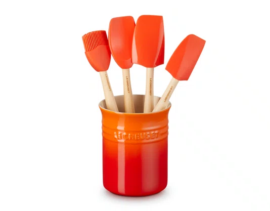 Set 3 Espátulas e 1 Pincel Craft com Porta Utensílios Clássico
