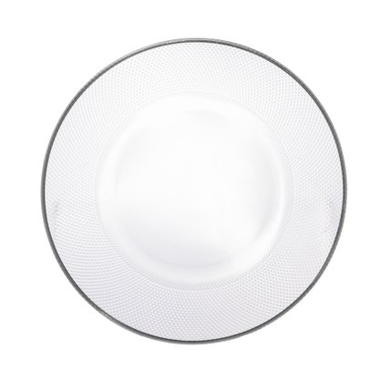 Conjunto 4 Sousplat de Cristal Thin Edge Prata - Wolff
