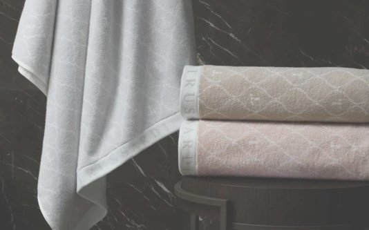 Toalha Banhão Trussardi Jacquard Fio Tinto Speciale Gelo/Branco