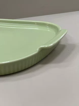 Travessa Retangular 28X17Cm Verde Chá