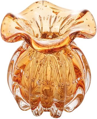 Vaso de Vidro Italy Ambar 10x11cm
