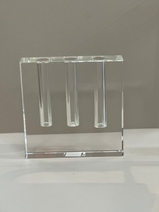 Vaso Decorativo Cristal Transp. 18X4X18