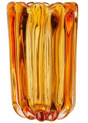 Vaso Murano Italy Âmbar 16X16X27Cm