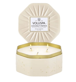 Vela Lata Octagonal 3P 50H Coconut Papaya