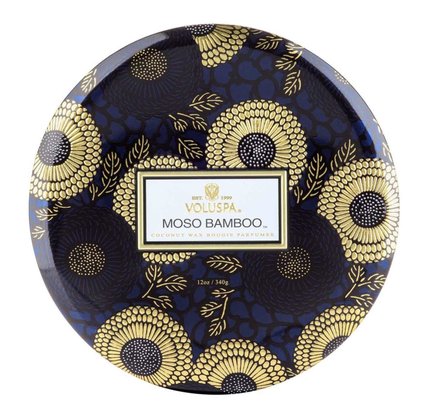 Vela Voluspa Lata 3 Pavios Moso Bamboo 60 Horas