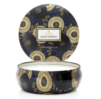 Vela Voluspa Lata 3 Pavios Moso Bamboo 60 Horas