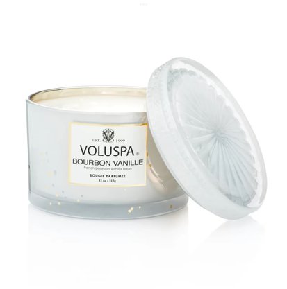 Vela Voluspa Pote Vidro Bourbon Vanille 60 horas