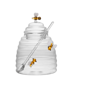 Açucareiro Vidro C/Colher e Tampa Lovely Bee 470ML