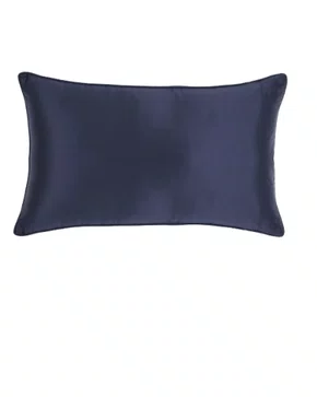 Almofada 30x50cm Buddemeyer Luxus Seda Royale Cinza Azul Marinho