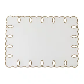Americano Auguri Casa Trapelato Branco C/Borbado Dourado 35x50 cm