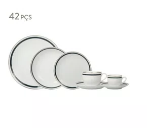 Ap. de Jantar Très Classique Porcelana Gold 42Pçs verde