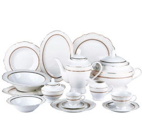 Ap. de jantar Trésor New Bone China 50Pçs Branco C/Relevo