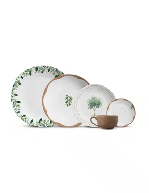 Aparelho De 20 Pcs Oliveira By Aurora Alleanza Estampado