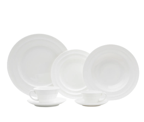 Aparelho de Jantar 42Pçs Bambu Branco