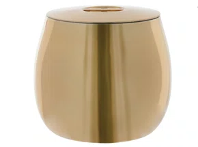 Balde de Gelo Aço Inox 1900ml 16,5X15,5cm C/ Tampa e Pegador Esplendore Dourado
