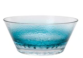 Bowl em Acrílico Detalhe Base Azul Degrade