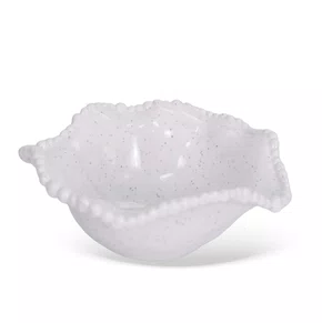 BOWL EM MELAMINA COM BORDA EM RELEVO BRANCO