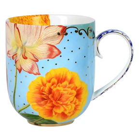 Caneca Grande Flowers Royal