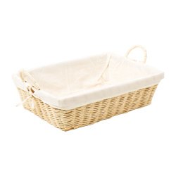 Cesta Retangular C/Tecido 33X23X10/15CM