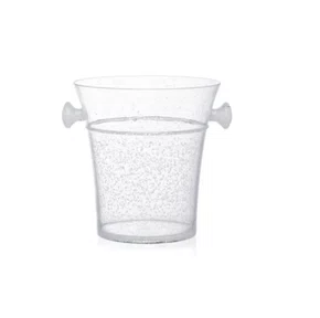 Champanheira Redonda Em Acrílico Bolhas Transparente 2,8